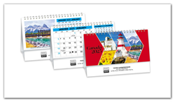 Spiral Desk Calendar - Canadian Scene Bilingual